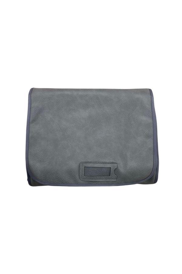 Megass Dekor Deri Kumaş Gri Renk 84 / 28 Cm Bileklik Sergileme Seyahat Çantası - Image 1
