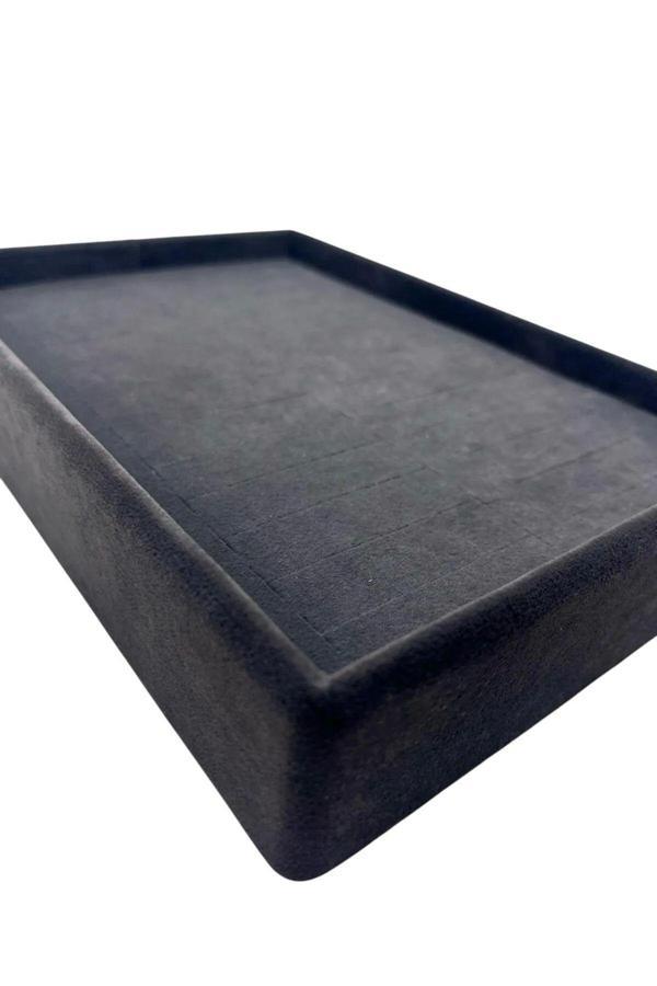 Megass Dekor Süet Kumaş Yeşil Renk 22/14 Cm Batırmalı Bileklik Kelepçe Tablası - Image 1