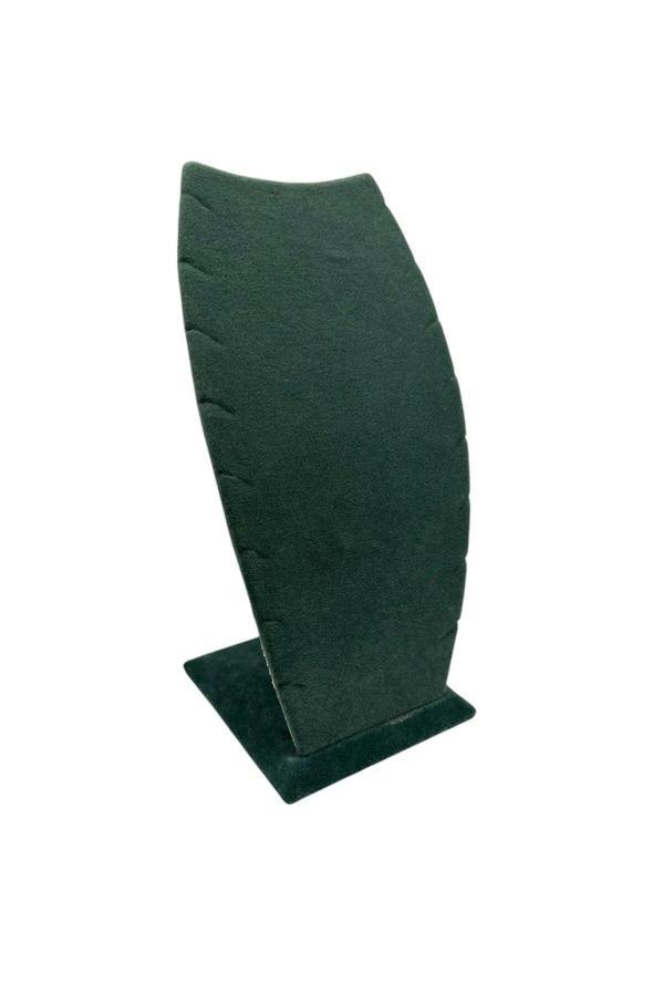 Megass Dekor Dubai Model Süet Kumaş Yeşil Renk 25/12 Cm Kolye - Zincir Ayaklı Stand - Image 1