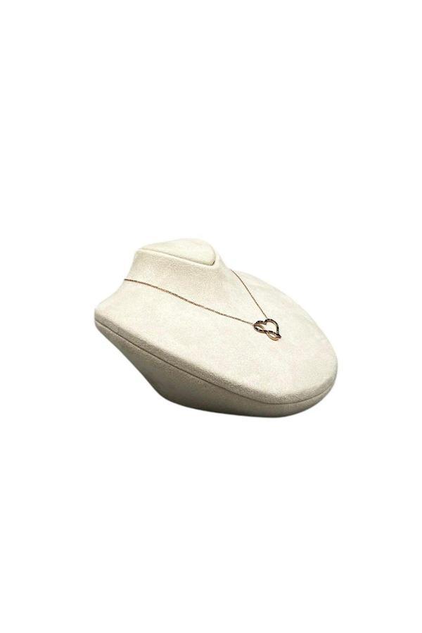 Megass Dekor Yerde Model Sardunya Kumaş Krem Renk Boy 19 Cm En 16 Cm Kolye Takı Mankeni - Image 1