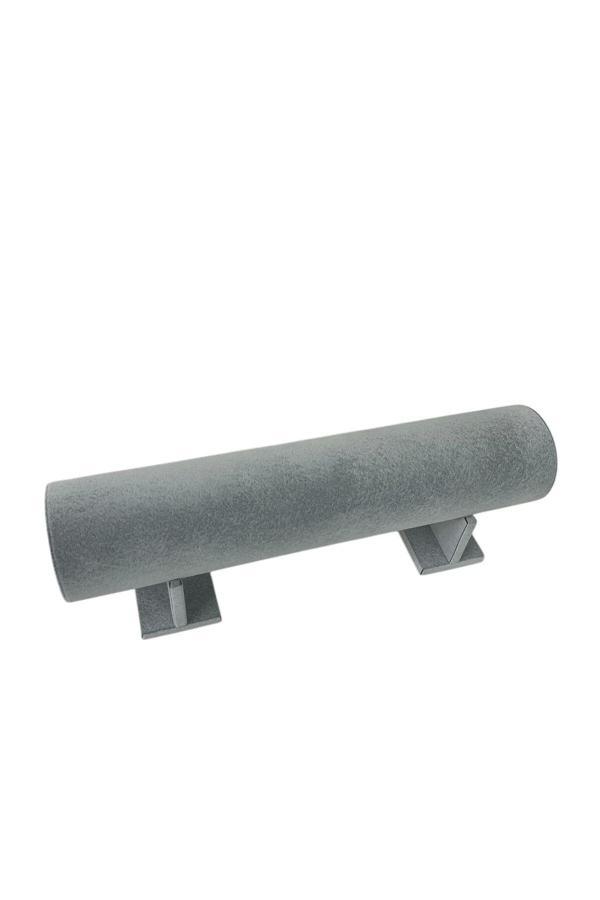 Megass Dekor Yerli Üretim Büyük Boy Süet Kumaş Gri Renk 50 Cm Ayaklı Taç Standı - Image 1