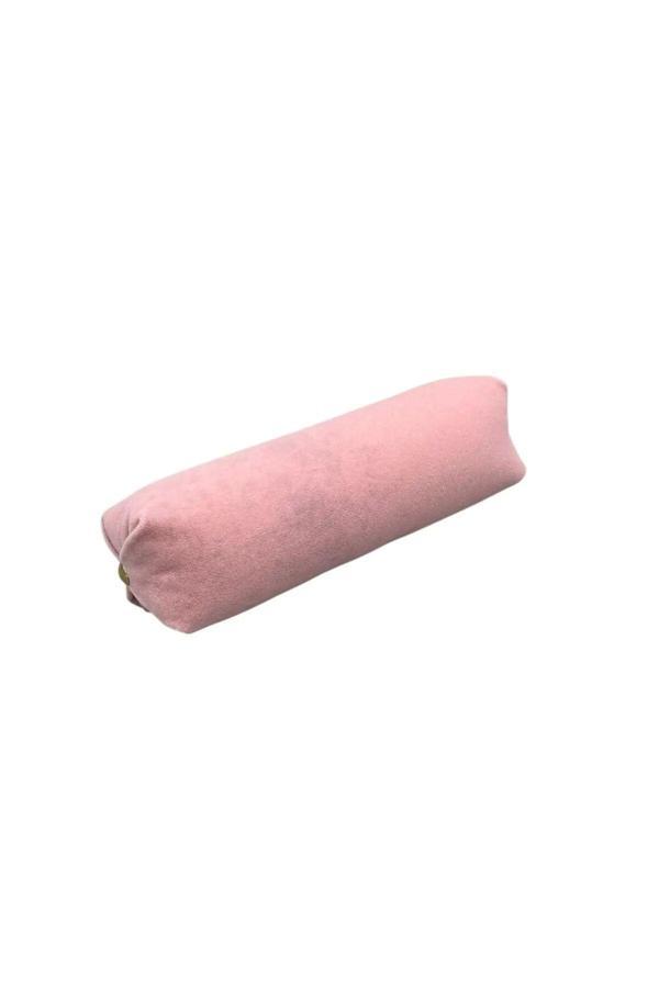 Megass Dekor Yerli Üretim Süet Kumaş Pembe Renk 20 Cm Rulo Takı Yastığı - Image 1