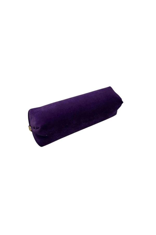 Megass Dekor Süet Kumaş Mor Renk 20 Cm Rulo Takı Yastığı - Image 1