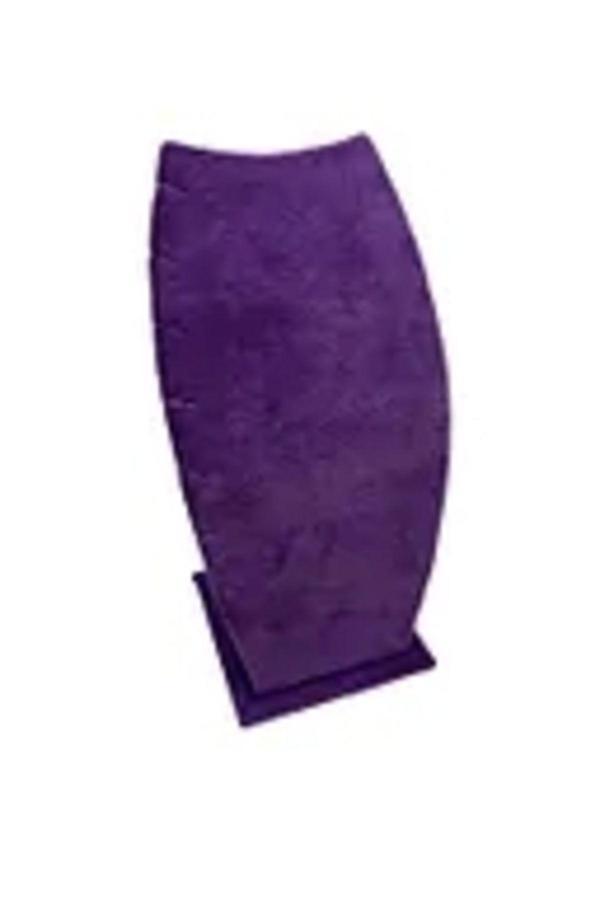 Megass Dekor Süet Kumaş Mor Renk 25/12 Cm Kolye -Zincir Ayaklı Stand - Image 1