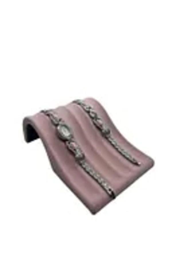 Megass Dekor Süet Kumaş Pembe Renk 16/11,5 Cm Bileklik Künye Standi - Image 1