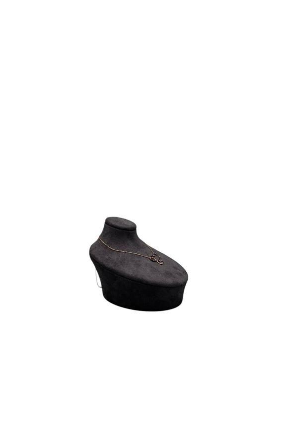 Megass Dekor Yerli Üretim Yerde Model Sardunya Kumaş Füme Renk Boy 12 Cm En 14 Cm Kolye Takı Mankeni - Image 1