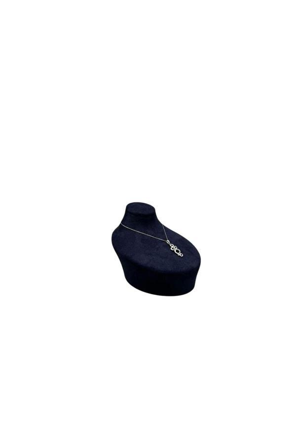 Megass Dekor Yerli Üretim Yerde Model Sardunya Kumaş Lacivert Renk Boy 12 Cm En 14 Cm Kolye Takı Mankeni - Image 1