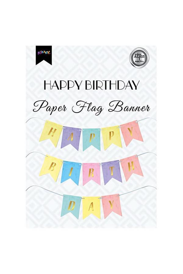 Alsepeteavm Makaron Renkler Happy Birthday Harf Afiş - Image 1