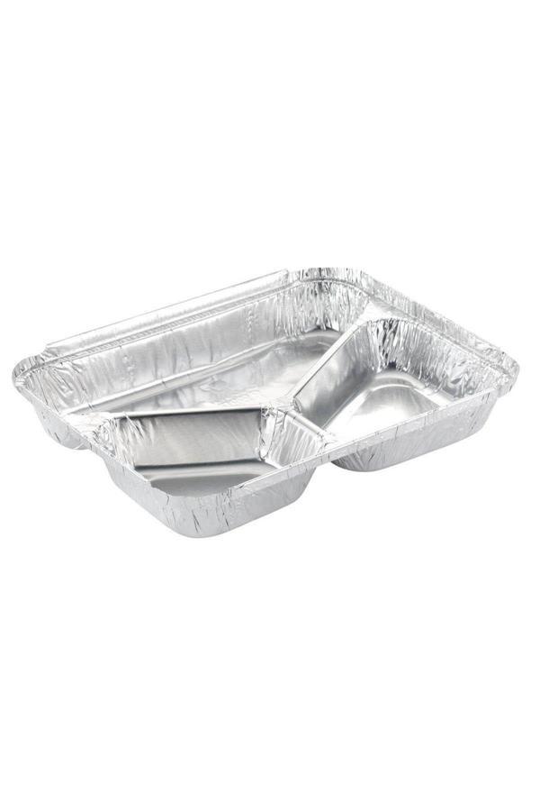 Alsepeteavm  Alüminyum Kap 3 Gözlü Üçgen Tabldot 100lü - Image 1