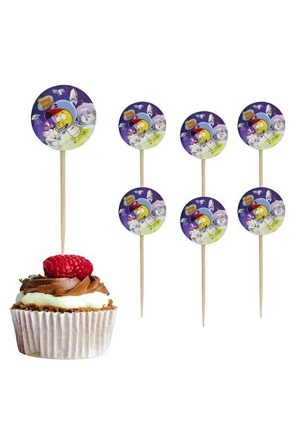 Alsepeteavm Kral Şakir Uzayda Cupcake Kürdan Süs - Image 1
