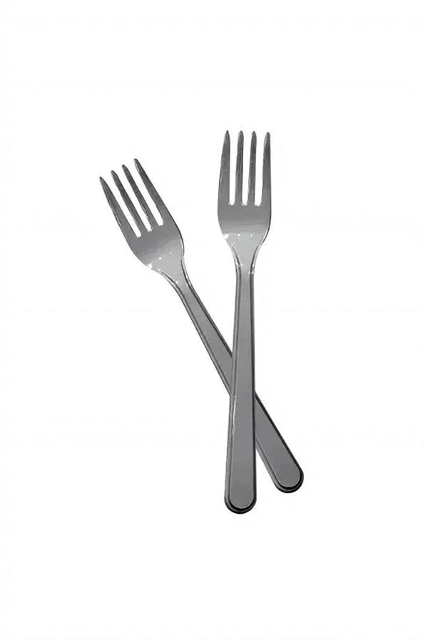 Alsepeteavm Gümüş Plastik Çatal - Image 1
