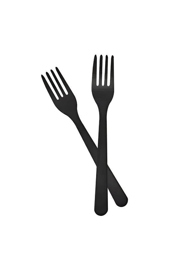 Alsepeteavm Siyah Plastik Çatal - Image 1