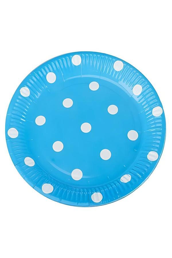 Alsepeteavm Puantiyeli Mavi Karton Tabak - Image 1