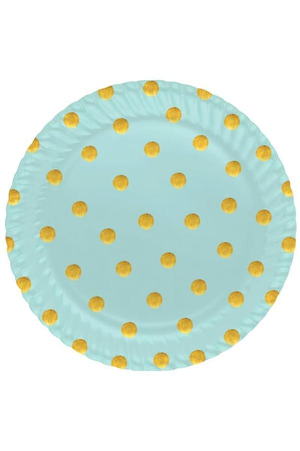 Alsepeteavm Pastel Dreams Paper Plates Mint Green - Image 1