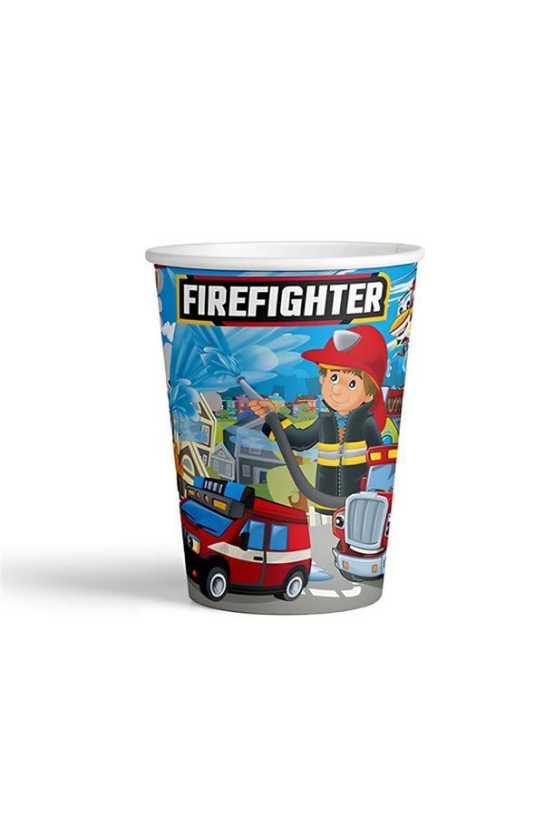 Alsepeteavm Firefighters Karton Bardak 8oz - Image 1