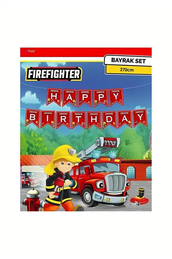 Alsepeteavm Firefigters Happy Birthday Harf Afiş - Image 1