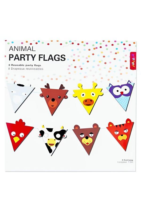 Alsepeteavm Cute Animal Triangle Flag Banner - Image 1