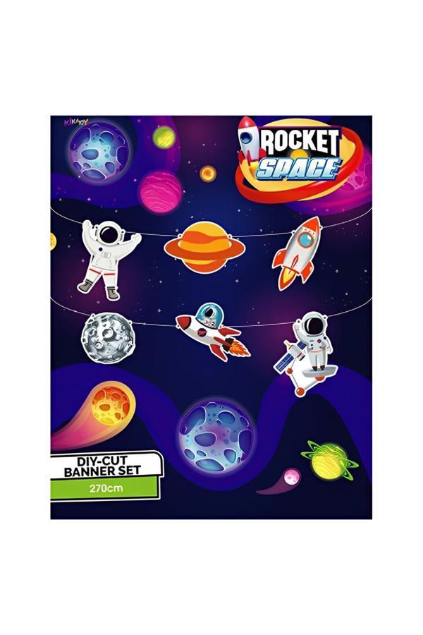 Alsepeteavm Rocket Space Paper Die Cut Banner Set - Image 1
