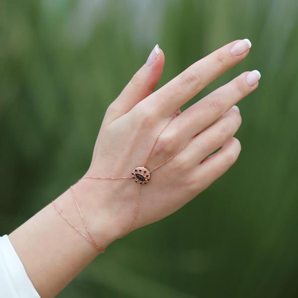 Göz Modeli Rose Gold Gümüş Şahmeran - Image 1
