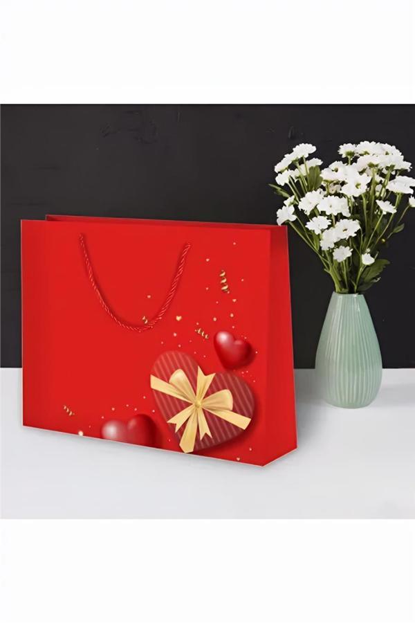 Alsepeteavm Kalp Valentine Karton Çanta 42x38cm - Image 1
