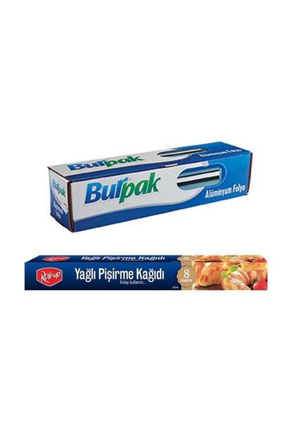 Alsepeteavm  Roll-up Alüminyum Folyo Ve Pişirme Kağıdı 2 Parça Ekonomik Mutfak Seti 1 - Image 1