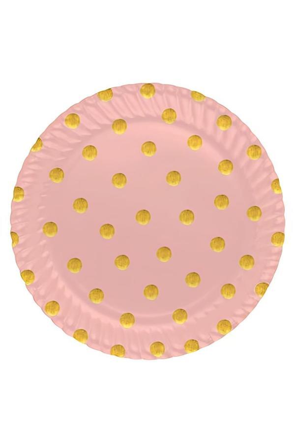 Alsepeteavm Pastel Dreams Paper Plates Salmon - Image 1