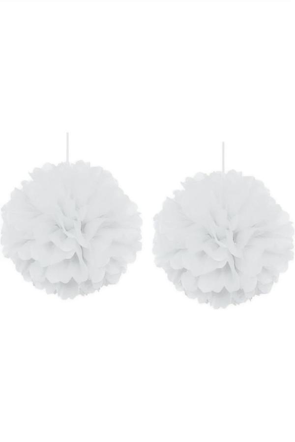 Alsepeteavm White Decoration Puff - 2pcs - Image 1