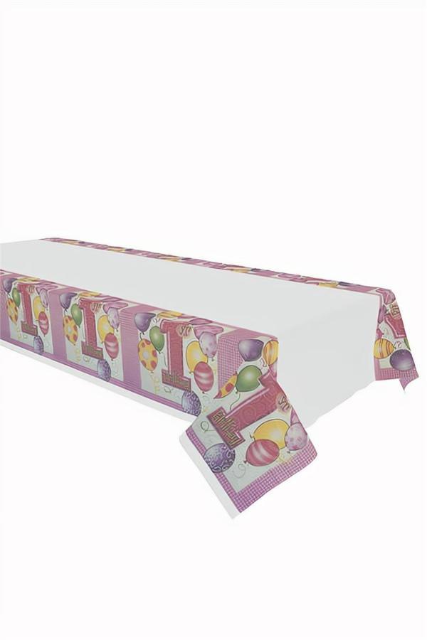 Alsepeteavm Balloons Plastic Tablecover Pink - Image 1