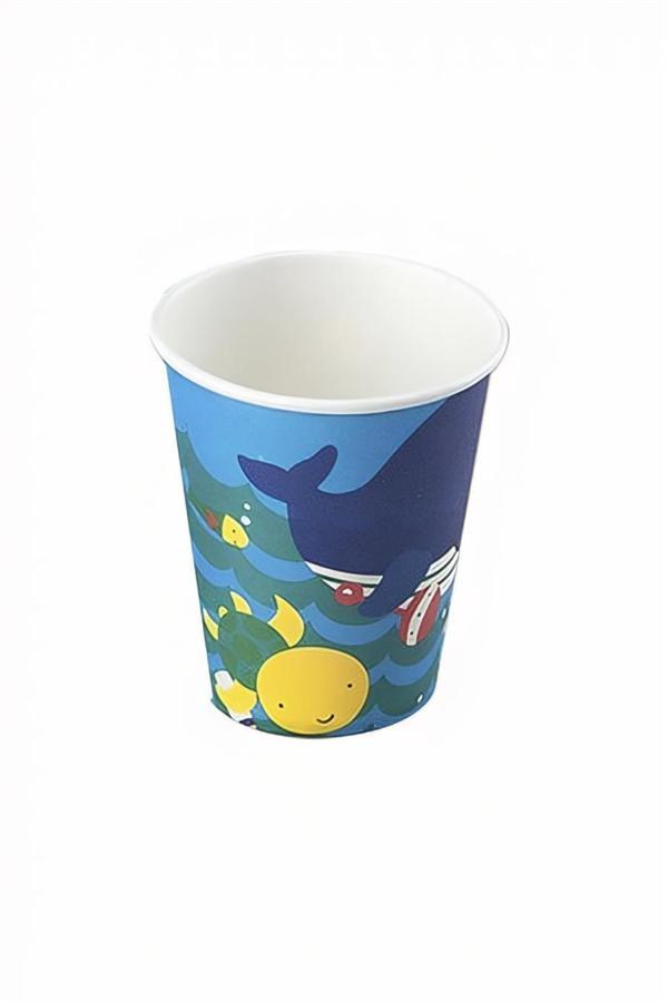 Alsepeteavm Cheerful Fishes Blue Paper Cups - Image 1