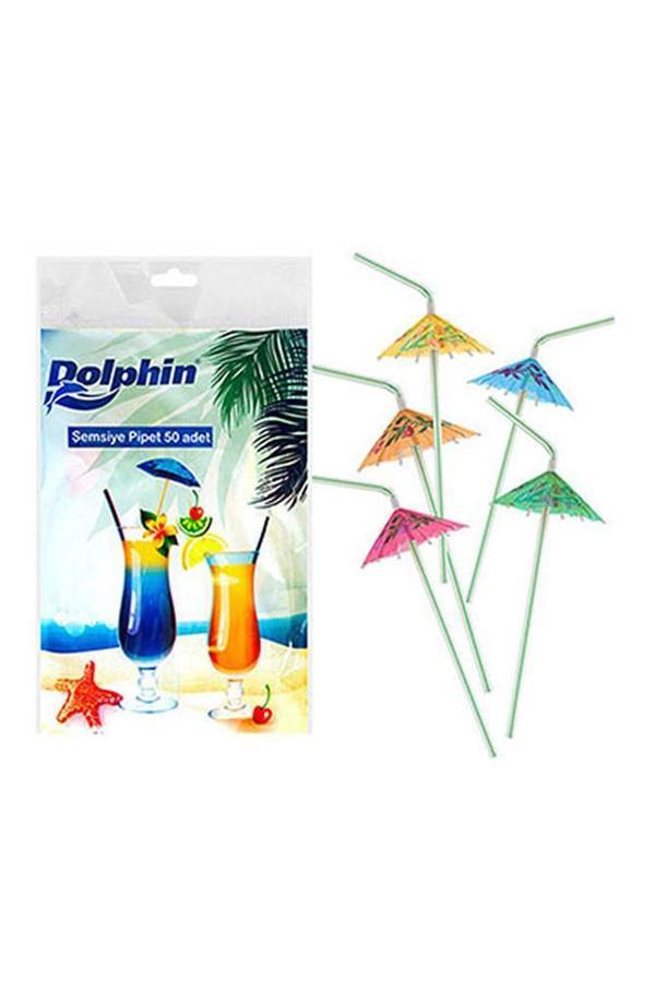 Alsepeteavm  Dolphin Şemsiye Pipet 50li - Image 1