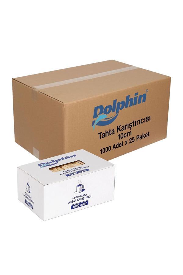 Alsepeteavm  Dolphin Tahta Karıştırıcı 10cm 1000 Adet X 25 Paket Koli - Image 1