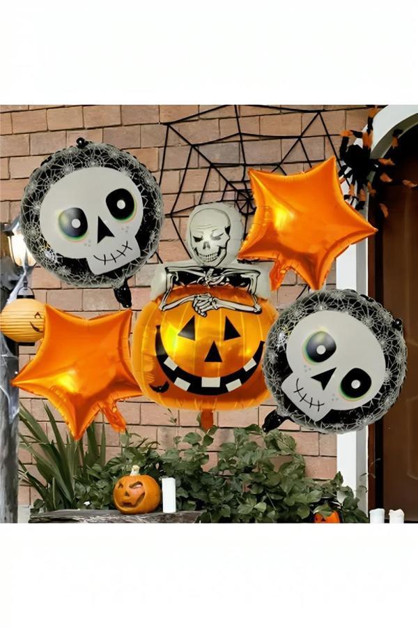 Alsepeteavm Halloween Foil Balloon Set - Skeleton - Image 1