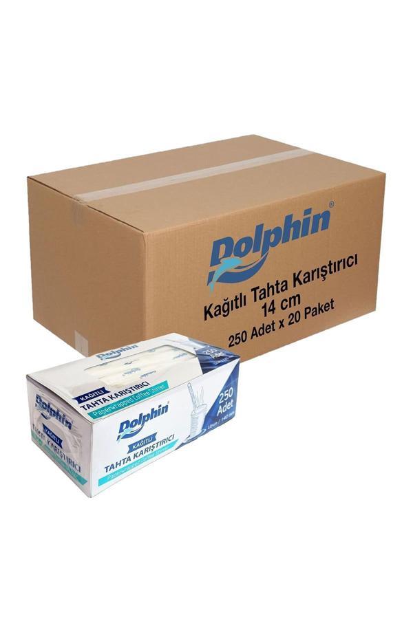 Alsepeteavm  Dolphin Kağıtlı Tahta Karıştırıcı 14cm 250 Adet X 20 Paket (koli) - Image 1