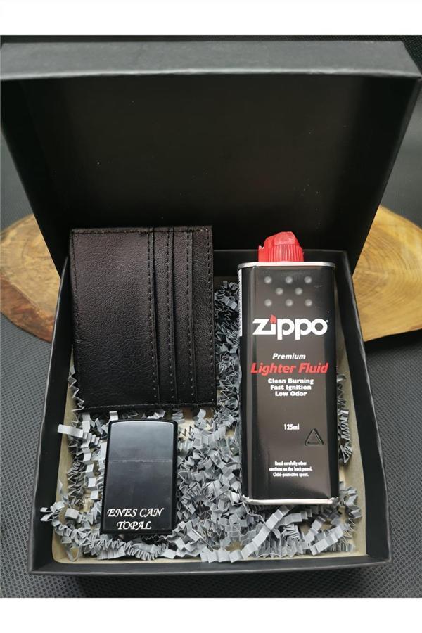 Alsepeteavm İsme Özel Zippo Benzin,Çakmak ve Kartlık Seti - Image 1