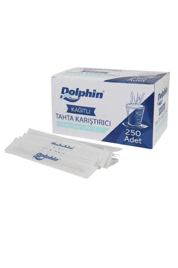 Alsepeteavm  Dolphin Kağıtlı Tahta Karıştırıcı 18cm 250li - Image 1
