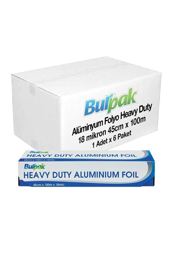 Alsepeteavm  Burpak Heavy Duty Alüminyum Folyo 45cm X 100 M 18mic X 6 Paket (koli) - Image 1