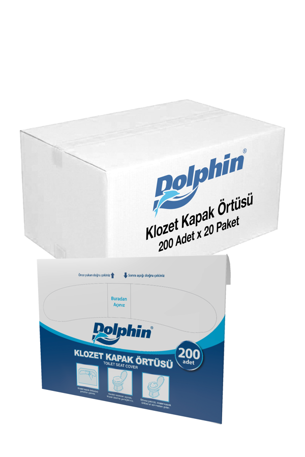 Alsepeteavm  Dolphin Klozet Kapak Örtüsü 200 Adet X 20 Paket (koli) - Image 1
