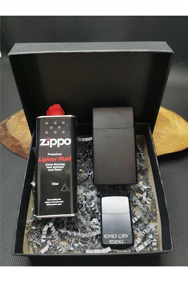Alsepeteavm İsme Özel Zippo Benzin,Çakmak ve Tabaka Seti - Image 1