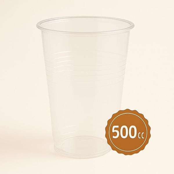 Alsepeteavm  Plastik Bardak Ekonomik Şeffaf 500cc 50li - Image 1