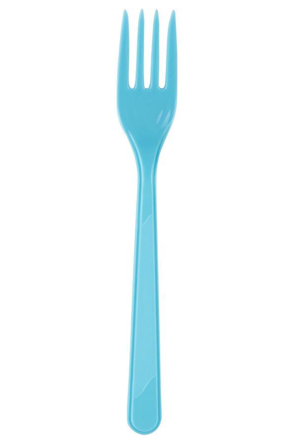 Alsepeteavm  Roll-up Plastik Çatal Açık Mavi 25li - Image 1