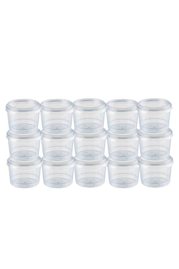 Alsepeteavm  Kapaklı Silindir Kristal Tatlı Kasesi 180cc 15li - Image 1