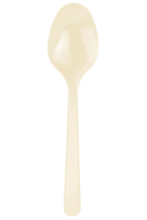 Alsepeteavm  Roll-up Plastik Kaşık Krem 25li - Image 1