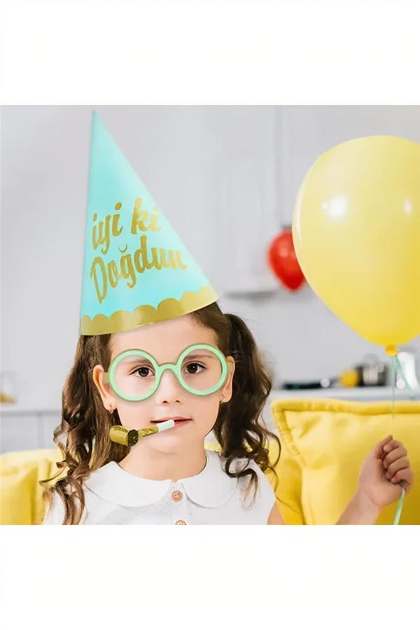 Alsepeteavm İyi ki Doğdun Party Hat, Glasses and Blowout Set - Image 1