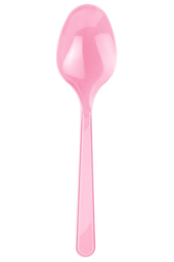 Alsepeteavm  Roll-up Plastik Kaşık Pembe 25li - Image 1