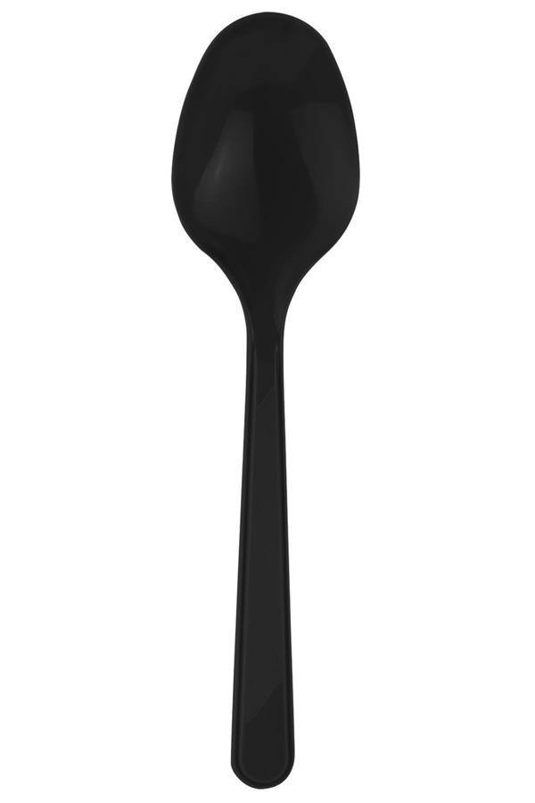 Alsepeteavm  Roll-up Plastik Kaşık Siyah 25li - Image 1