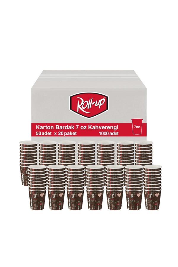 Alsepeteavm  Roll-up Karton Bardak 7 Oz Kahverengi 50li 20 Paket (1000 Adet) - Image 1