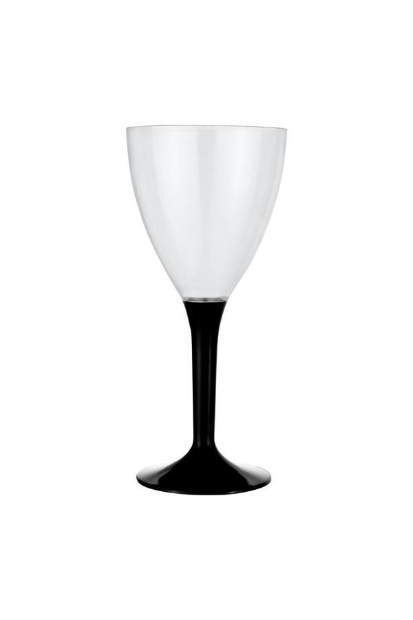 Alsepeteavm  Roll-up Plastik Siyah Ayaklı Kadeh 150cc 10lu - Image 1