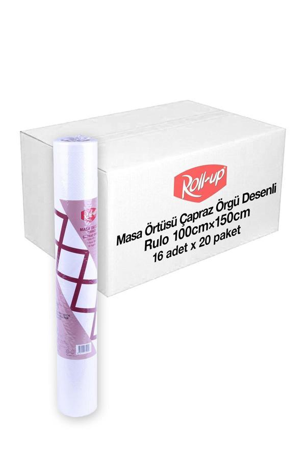 Alsepeteavm  Roll-up Rulo Kağıt Masa Örtüsü Kırmızı Kareli 100 X 150cm 16 Yaprak X 20 Rulo (koli) - Image 1