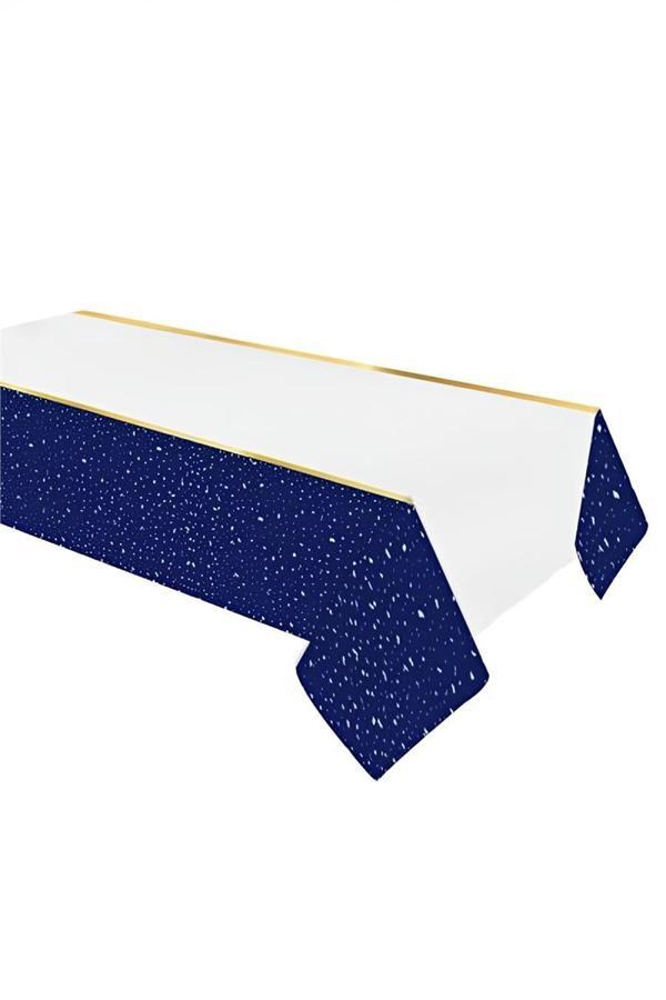Alsepeteavm Party Time Plastic Table Cover Navy Blue - Image 1