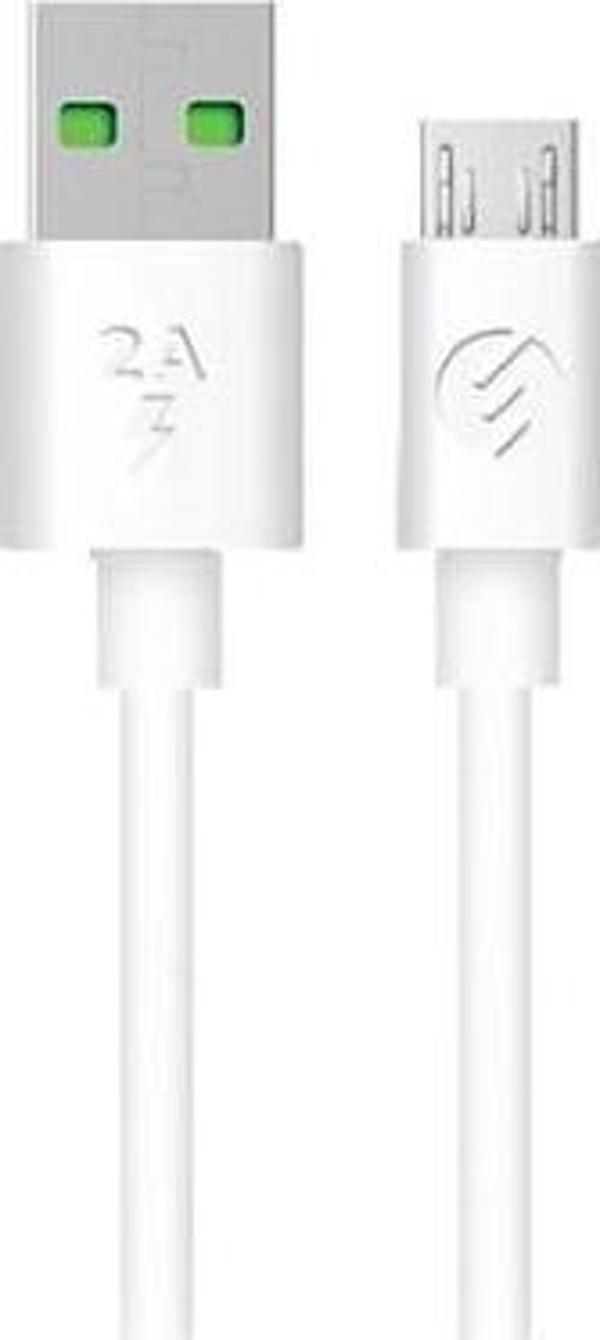 S-Link Sl-X201 2A Usb To Micro Usb Hızlı Data + Ş arj Kablosu - Beyaz - Image 1